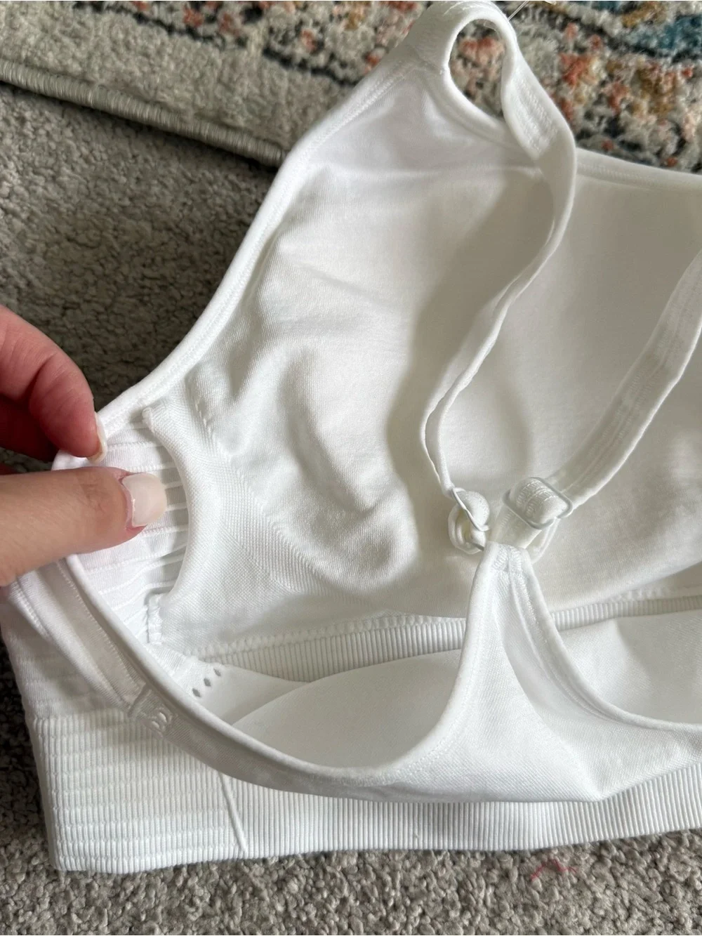 NWOT- Marika White Racerback Sports Bra